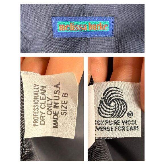 Vintage Red Wool Blazer with Black Velvet Collar, USA Made - Picture 9 of 10